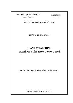 Quản Lý Tài Chính Hiệu Quả Tại Bệnh Viện Trung Ương Huế