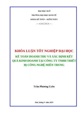 Khóa luận kế toán doanh thu và xác định kết quả kinh doanh