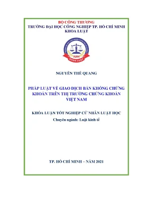 Giao dịch bán khống chứng khoán tại Việt Nam: Pháp luật