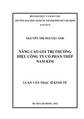 Luận văn Thép Nam Kim: Nâng cao giá trị thương hiệu