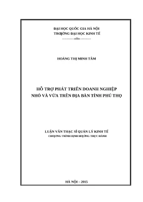 Hỗ trợ phát triển doanh nghiệp nhỏ và vừa tại Phú Thọ