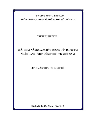 Giải pháp nâng cao chất lượng tín dụng tại ngân hàng