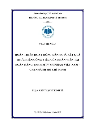 Hoàn thiện đánh giá kết quả công việc nhân viên tại ngân