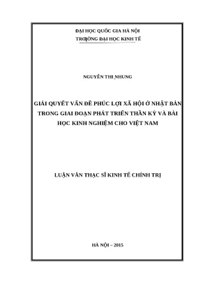 Bài học từ phúc lợi xã hội Nhật Bản cho Việt Nam trong