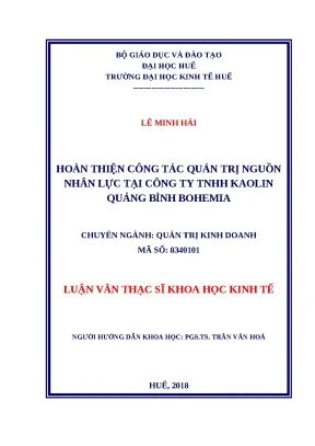 Cải Thiện Quản Trị Nguồn Nhân Lực Tại Công Ty TNHH