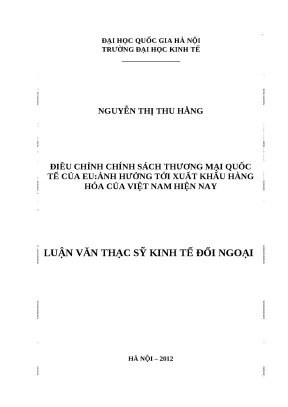 Tác động của chính sách thương mại EU đến xuất khẩu hàng