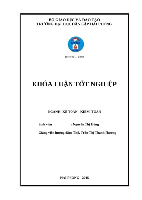 Hoàn thiện tổ chức kế toán vốn tiền tại Công ty TNHH Nam