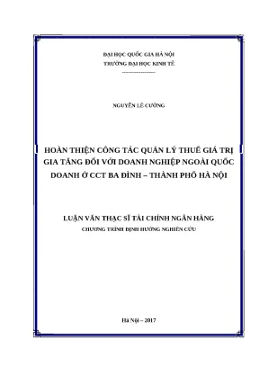 Cải thiện quản lý thuế GTGT cho doanh nghiệp ngoài quốc