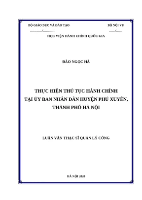 Thực hiện thủ tục hành chính tại huyện Phú Xuyên, Hà Nội