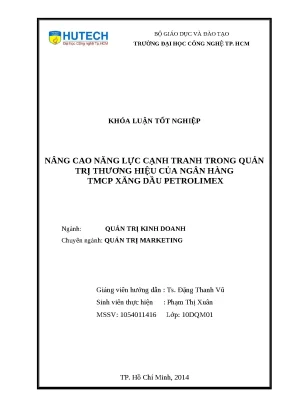 Nâng cao năng lực cạnh tranh trong quản trị thương hiệu
