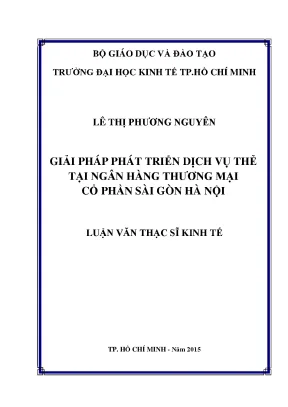 Giải pháp phát triển dịch vụ thẻ tại ngân hàng Sài Gòn
