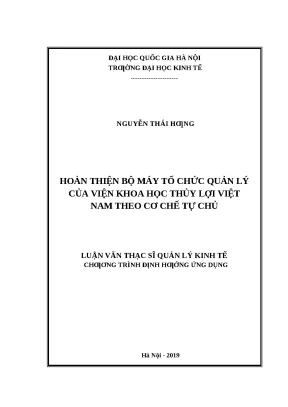 Cải tiến quản lý tại Viện Khoa học Thủy lợi Việt Nam