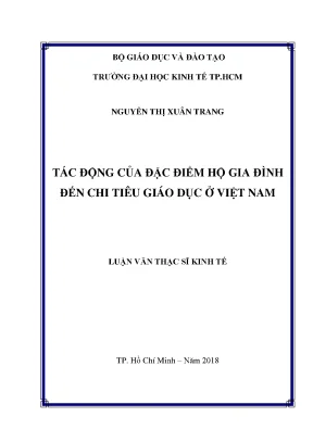 Luận văn: Yếu tố ảnh hưởng chi tiêu giáo dục Việt Nam