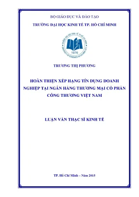Hoàn thiện xếp hạng tín dụng doanh nghiệp tại ngân hàng
