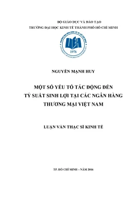 Yếu Tố Tác Động Đến Tỷ Suất Sinh Lợi Ngân Hàng Thương
