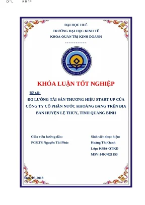 Đo Lường Tài Sản Thương Hiệu Start Up Tại Công Ty Cổ