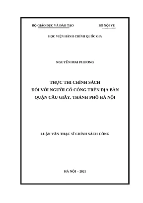 Chính sách người có công tại Cầu Giấy: Thực trạng & Giải
