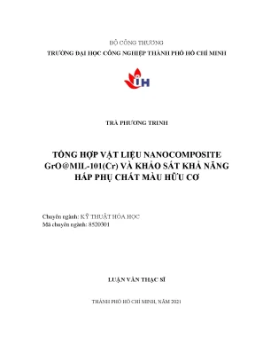 Nghiên cứu vật liệu nanocomposite GrO@MIL-101(Cr) và khả
