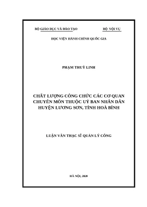 Nâng cao chất lượng công chức tại huyện Lương Sơn, tỉnh