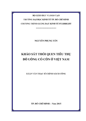 Khảo Sát Thói Quen Tiêu Thụ Đồ Uống Có Cồn Tại Việt Nam