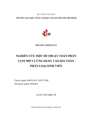 Thuật Toán Cụm Mờ và Ứng Dụng Trong Phân Loại Sinh Viên