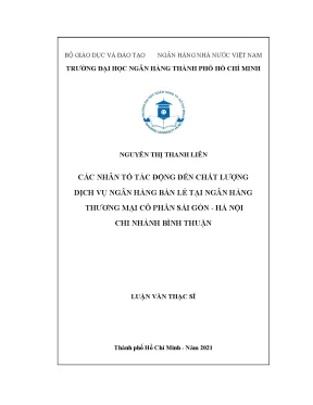 Các yếu tố ảnh hưởng đến chất lượng dịch vụ ngân hàng