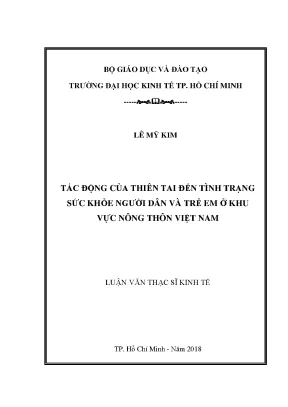 Tác động của thiên tai đến sức khỏe người dân và trẻ em