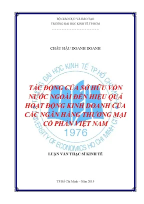 Tác động của vốn nước ngoài đến hiệu quả kinh doanh ngân
