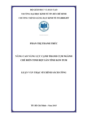 Nâng cao năng lực cạnh tranh ngành chế biến tinh bột sắn