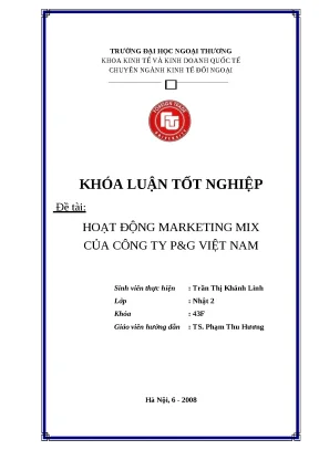 Phân Tích Hoạt Động Marketing Mix Của P&G Việt Nam