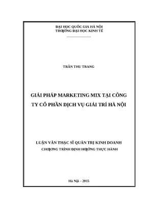Giải pháp Marketing Mix cho Công ty Cổ phần Dịch vụ Giải