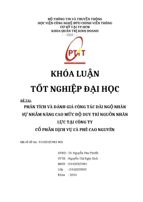 Phân Tích Đãi Ngộ Nhân Sự Tại Công Ty Cà Phê Cao Nguyên