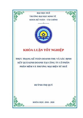 Khóa luận kế toán doanh thu & xác định kết quả kinh doanh