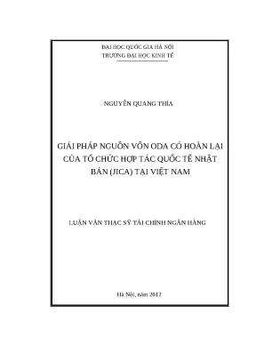 Giải Pháp Tài Chính ODA Từ JICA Tại Việt Nam