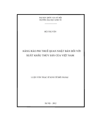 Hàng rào phi thuế quan Nhật Bản với thủy sản Việt Nam