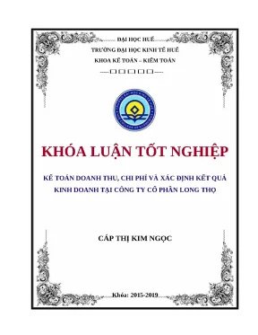 Phân tích kế toán doanh thu chi phí tại CTCP Long Thọ
