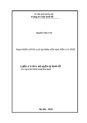Hoàn thiện chính sách tài khóa Việt Nam đến năm 2020