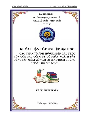 Nhân Tố Ảnh Hưởng Đến Cấu Trúc Vốn Các Công Ty Bất Động