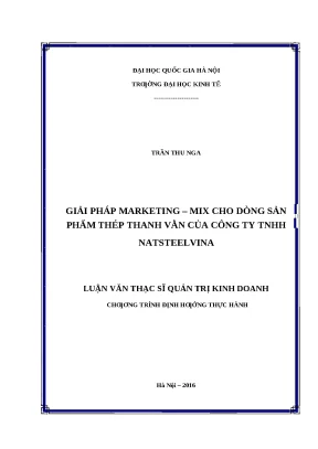 Giải pháp marketing mix cho sản phẩm thép thanh vằn của