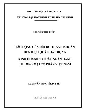 Tác động của rủi ro thanh khoản đến hiệu quả kinh doanh