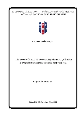 Tác động của công nghệ đến hiệu quả ngân hàng Việt Nam