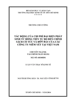 Tác động của chi phí đại diện từ dòng tiền tự do đến