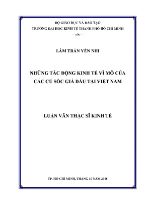 Tác động của cú sốc giá dầu đến kinh tế vĩ mô Việt Nam