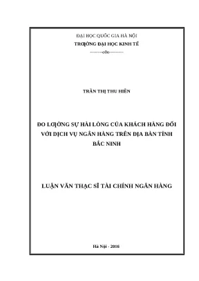 Đánh giá sự hài lòng KH với dịch vụ ngân hàng Bắc Ninh