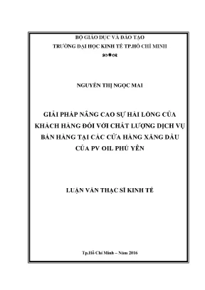 Giải pháp nâng cao sự hài lòng khách hàng tại cửa hàng