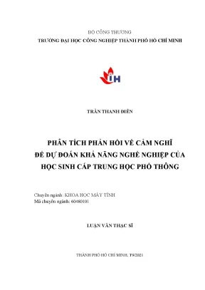 Dự đoán nghề nghiệp cho học sinh trung học qua phân tích 