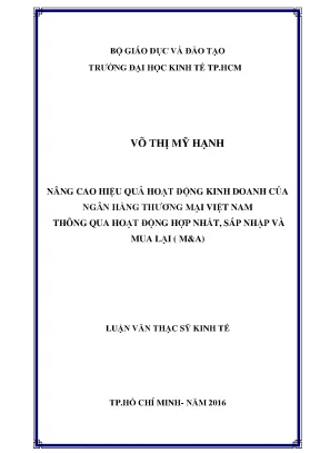 Tăng cường hiệu quả kinh doanh ngân hàng thương mại Việt