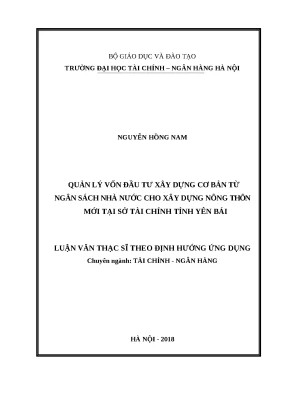 Quản lý vốn đầu tư xây dựng cơ bản từ ngân sách nhà
