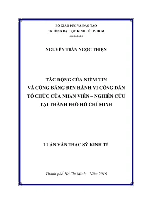 Tác động của niềm tin và công bằng đến hành vi công dân
