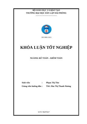 Cải thiện kế toán doanh thu và chi phí tại Công ty TNHH